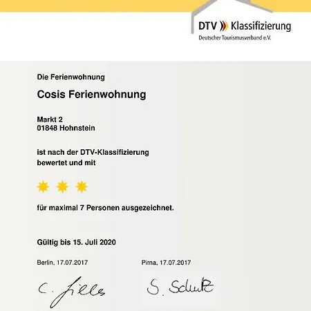 Apartament Cosis Hohnstein